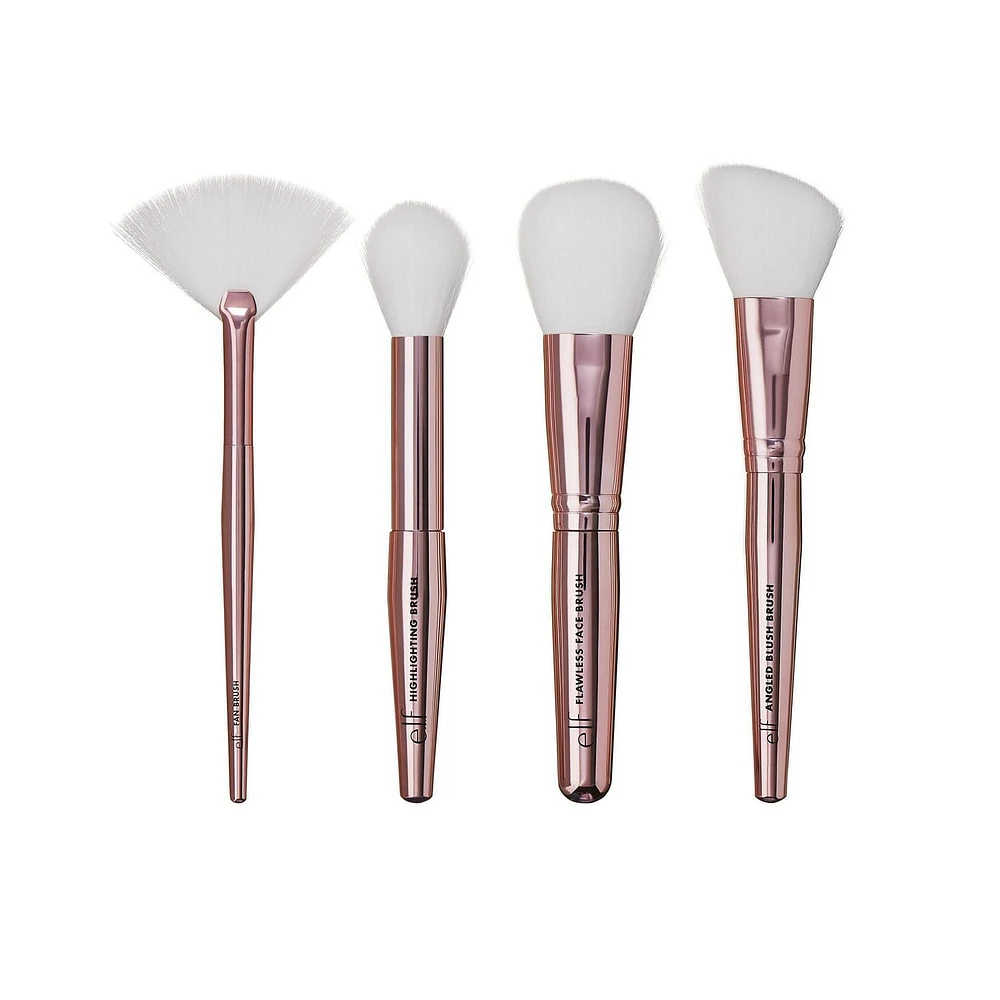e.l.f. cosmetics Blush & Glow Brush Kit, 4-piece face brush kit