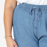 Devoted Taille Plus Femme Pantalon de jogging ample à jambes larges Joggers amples