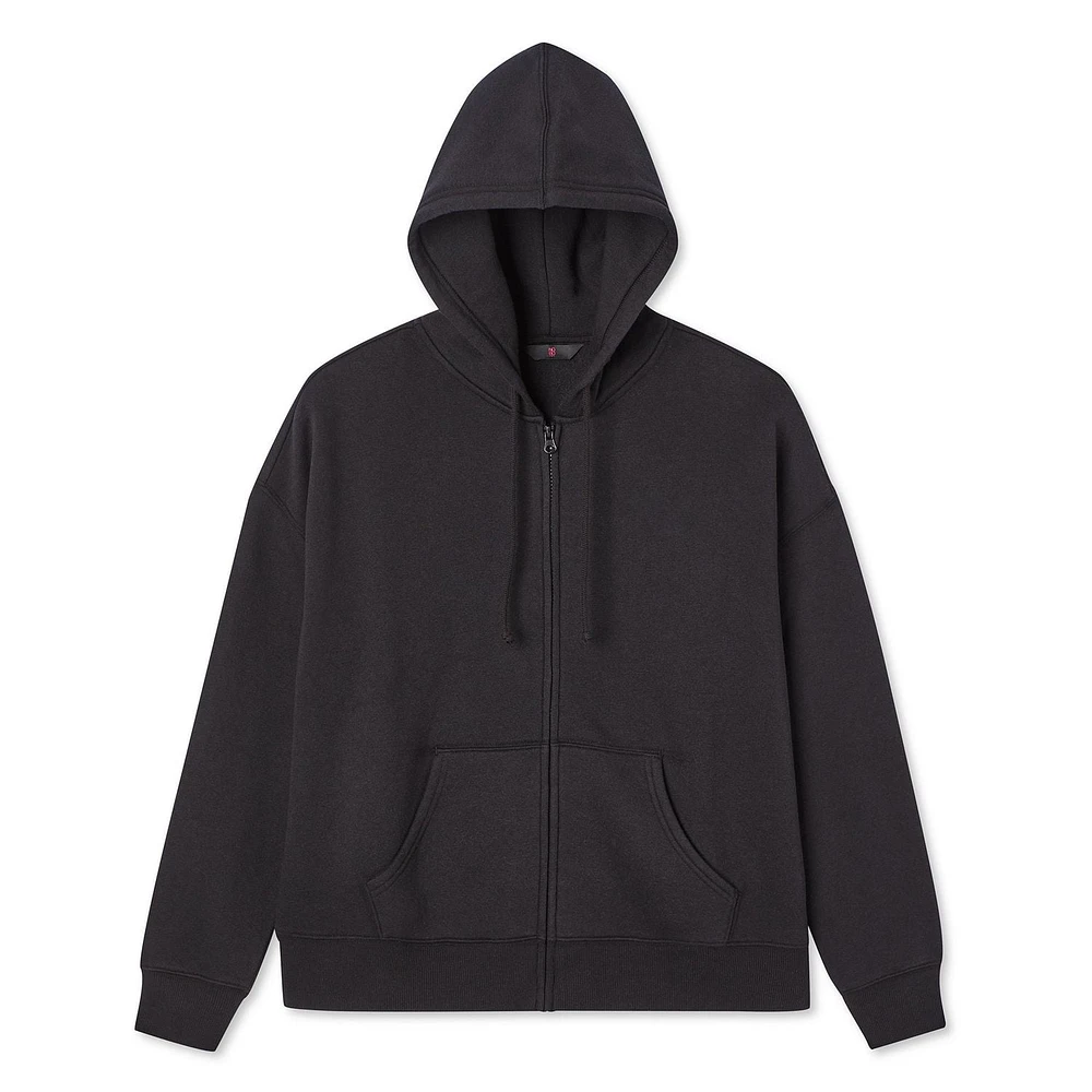 No Boundaries Women's Oversized Zip-Up Hoodie, Sizes XS-XXL