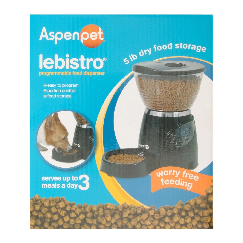 Aspen Lebistro Programmable Dog Food Dispenser, Dog Food Automatic Dispenser