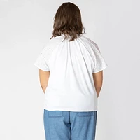 Devoted Taille Plus Femme Blouse à manches courtes
