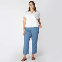 Devoted Taille Plus Femme Blouse à manches courtes