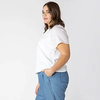 Devoted Taille Plus Femme Blouse à manches courtes