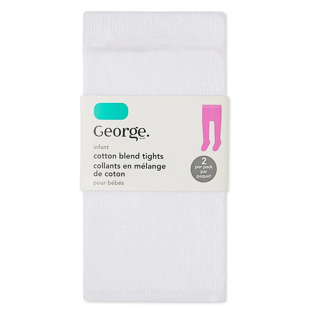 Lot de 2 paires collants en microfibre George pour bébés filles Tailles 2-24 mois