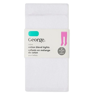 Lot de 2 paires collants en microfibre George pour bébés filles Tailles 2-24 mois