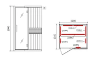 Blisspod 2-Person Full Spectrum Sauna Hemlock Low EMF, 6 Far Infrared & Red Heater & Chromotherapy