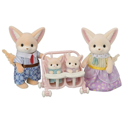 Calico Critters Fennec Fox Family, Set of 4 Collectible Doll Figures, 4 Collectible Doll Figures