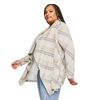 Iyla Women's Plus Waterfall Cardigan, Sizes 1X-4X