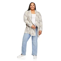 Iyla Women's Plus Waterfall Cardigan, Sizes 1X-4X