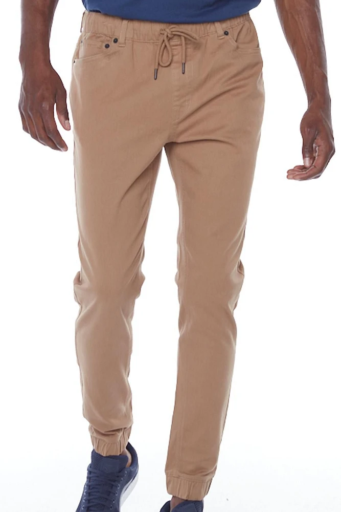 Jeaniologie ™ Men's 5-pocket Classic Cuffed Jogger- Beige