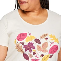 Iyla Women's Plus Crew Neckline Tee, Sizes 1X-4X