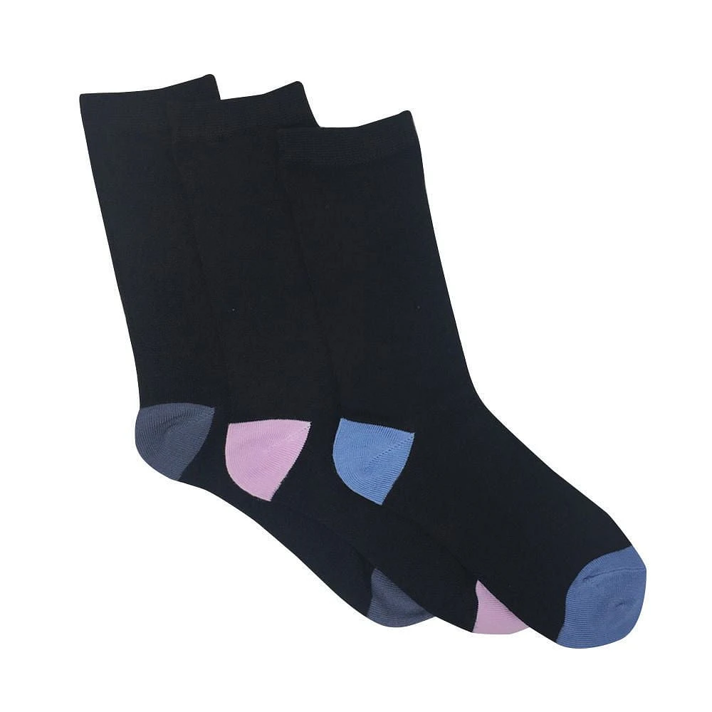 Secret® Ladies 3pk Bamboo Crew Socks