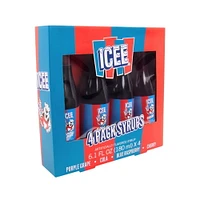 ICEE Syrups - 4 Pack, Blue Raspberry & Red Cherry, 16.9 Fl oz Bottles, Officially Licensed ICEE Flavored Syrup Pack