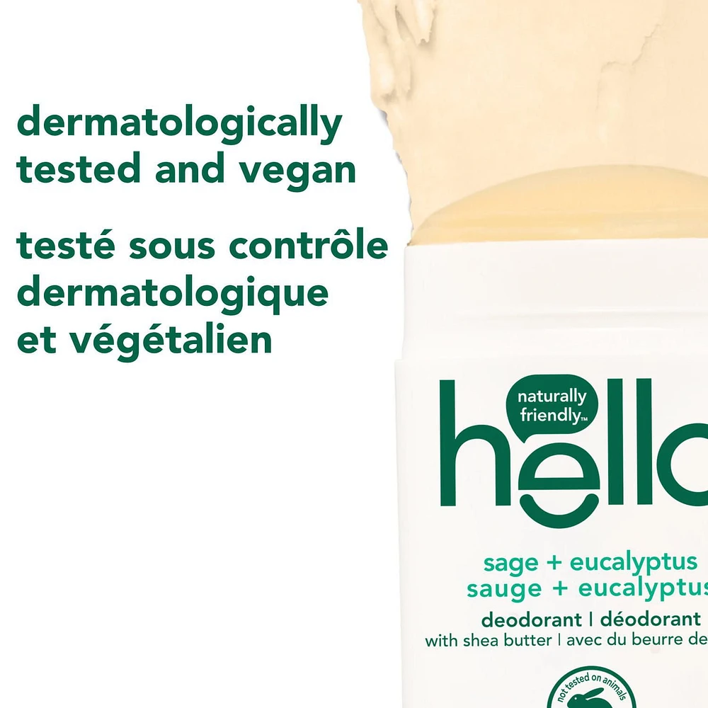 hello sage + eucalyptus deodorant with shea butter