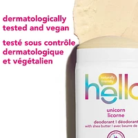 hello Unicorn Tween Deodorant, 24 Hour Odor Protection, No Aluminum + No Baking Soda, Vegan & Parabens Free