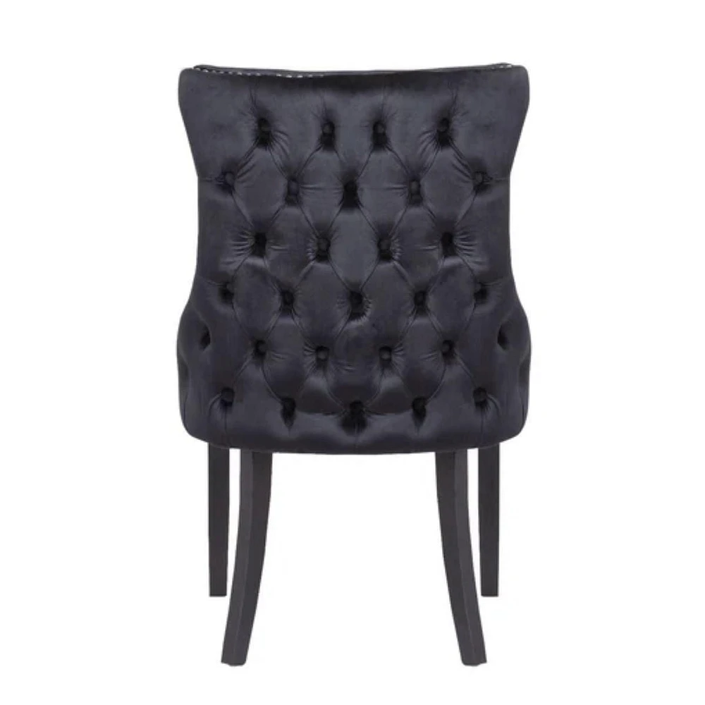 Stonefort Chair (wood legs) in Black SET OF 2