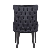 Stonefort Chair (wood legs) in Black SET OF 2