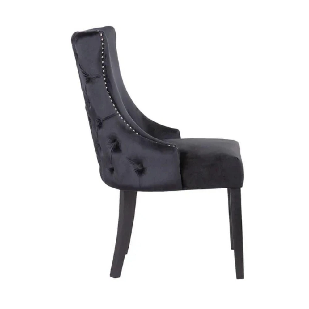 Stonefort Chair (wood legs) in Black SET OF 2