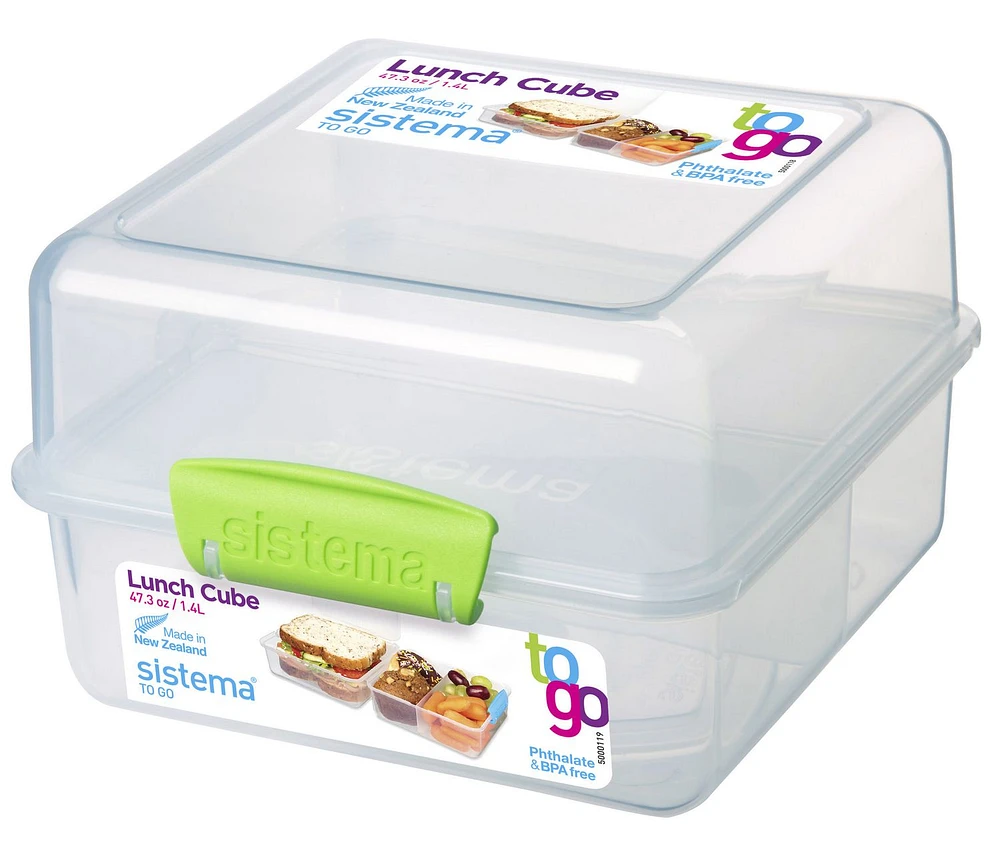 Sistema to Go Lunch Cube Food Storage Container, 1.4L Colours may vary.