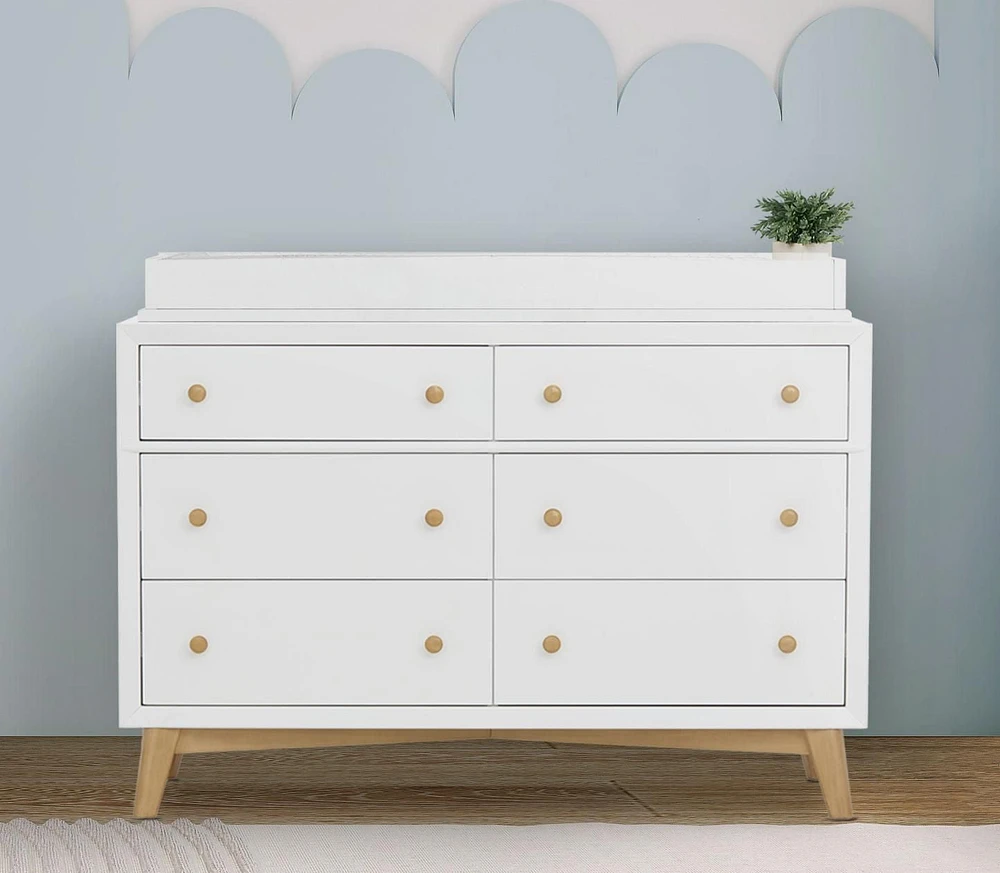 Evolur Loft Antilia Mid-Century Double Dresser