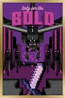 Minecraft: Discover - Only For The Bold Wall Poster, 14.725" x 22.375" Framed