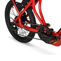 Hyper Radster 20" 36V Electric Bike for Adults. Pedal-Assist, 250W E-Bike Motor, Red