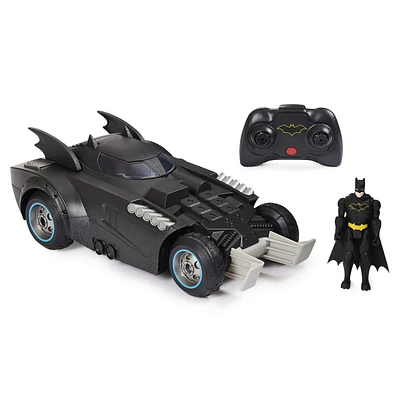 Batman Launch and Defend Batmobile Remote Control Vehicle with Exclusive 4-inch Action Figure, Batman