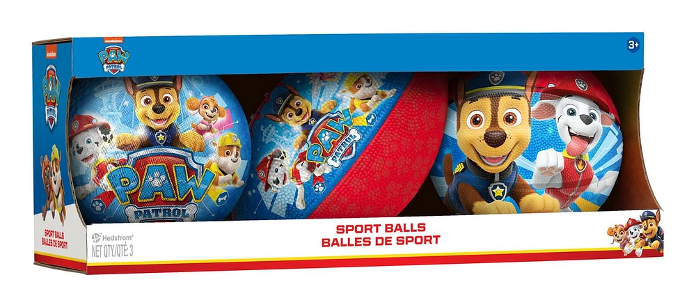 Hedstrom Paw Patrol 3pk Sports Ball Set, 3pk Sports Ball Set