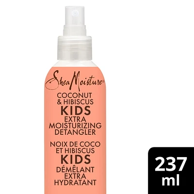 SheaMoisture KIDS Extra-Moisturizing Detangler for thick, curly hair Coconut & Hibiscus with Slippery Elm & Marshmallow Root Extract 237 ml, 237mL