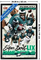NFL Philadelphia Eagles - Super Bowl LIX Champions Wall Poster, 22.375" x 34" Framed