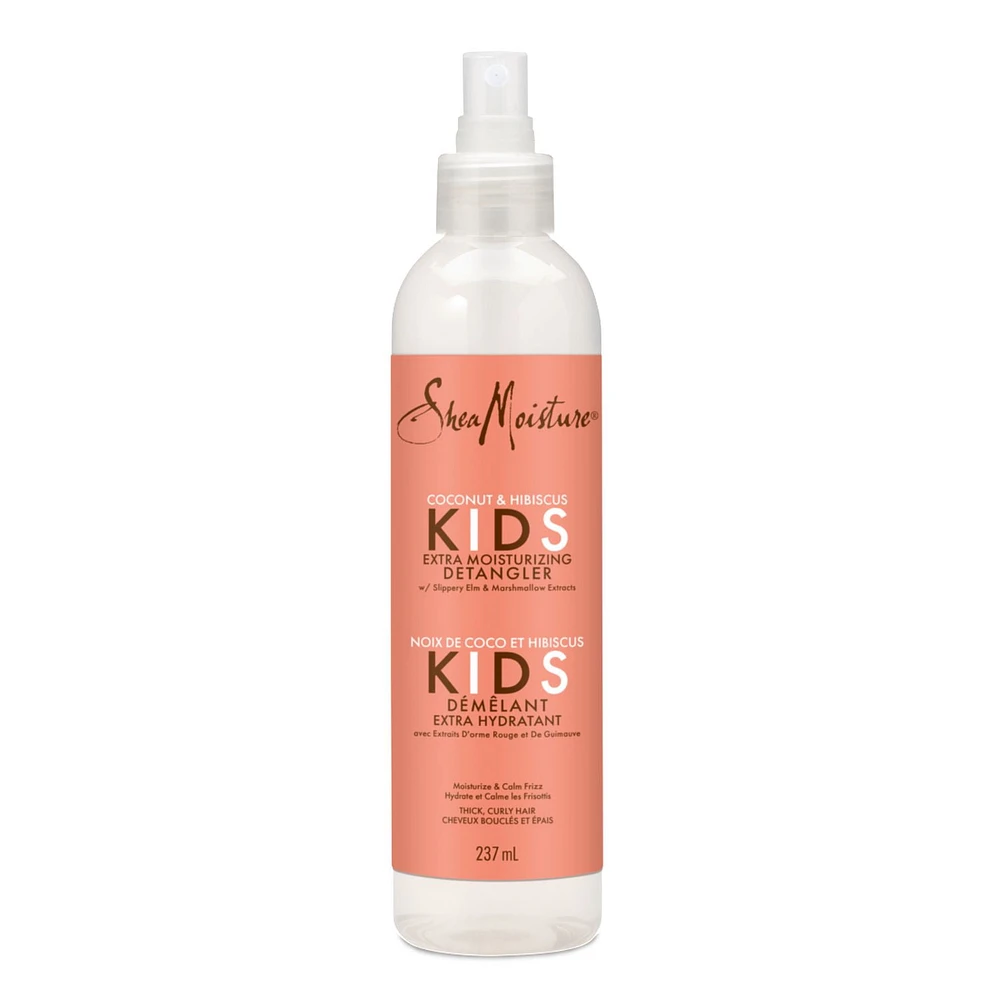 SheaMoisture KIDS Extra-Moisturizing Detangler for thick, curly hair Coconut & Hibiscus with Slippery Elm & Marshmallow Root Extract 237 ml, 237mL