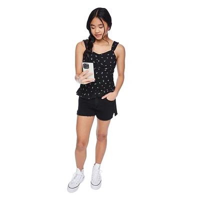 My Sister's Closet Girls' Ruched Peplum Tank, Sizes S-XXL