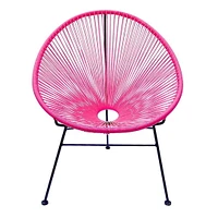 Plata Import Acapulco Chair in Pink, Wire Lounge Chair, Plastic Lounge Chair, Beach Lounge Chair, Indoor-Outdoor Lounge Chair, Patio Lounge Chair, Oval Lounge Chair  <br>