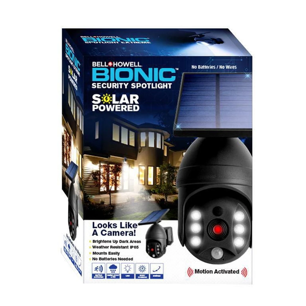 Bell and Howell Bionic Spotlight Extreme Solar Powered Motion Sensor Solar Security Light 360 Angle