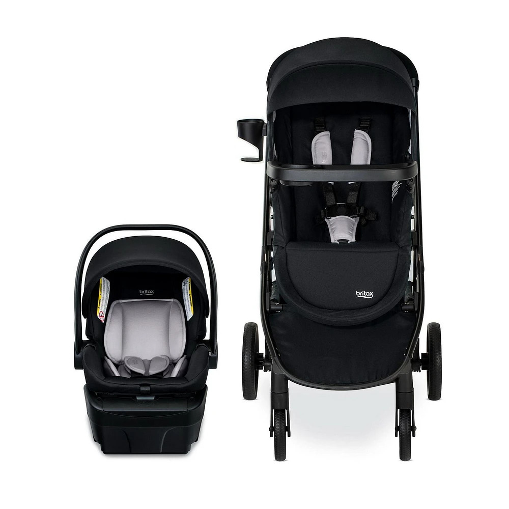 Système de voyage, Willow Brook de Britax, Onyx Glacier