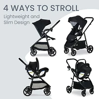 Système de voyage, Willow Brook de Britax, Onyx Glacier