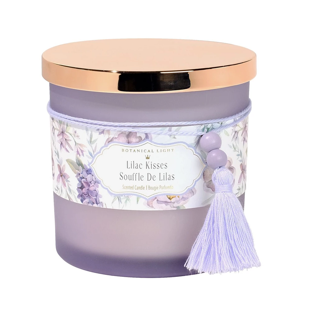 Botanical Light 13.5oz Lilac Kisses Scented Candle, · 13.5oz<br>· 383g<br>· pack # 1