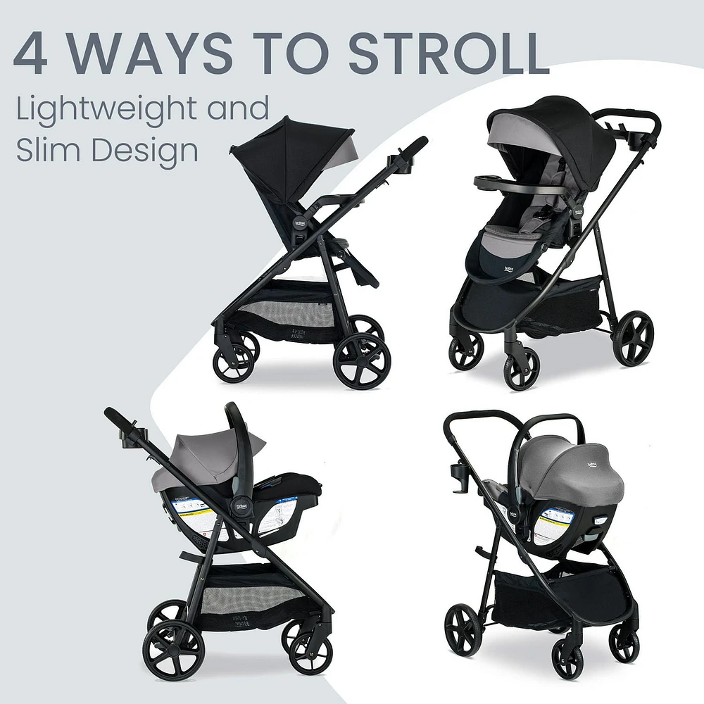 Britax Willow™ Brook™ S+ Travel System, Graphite Onyx