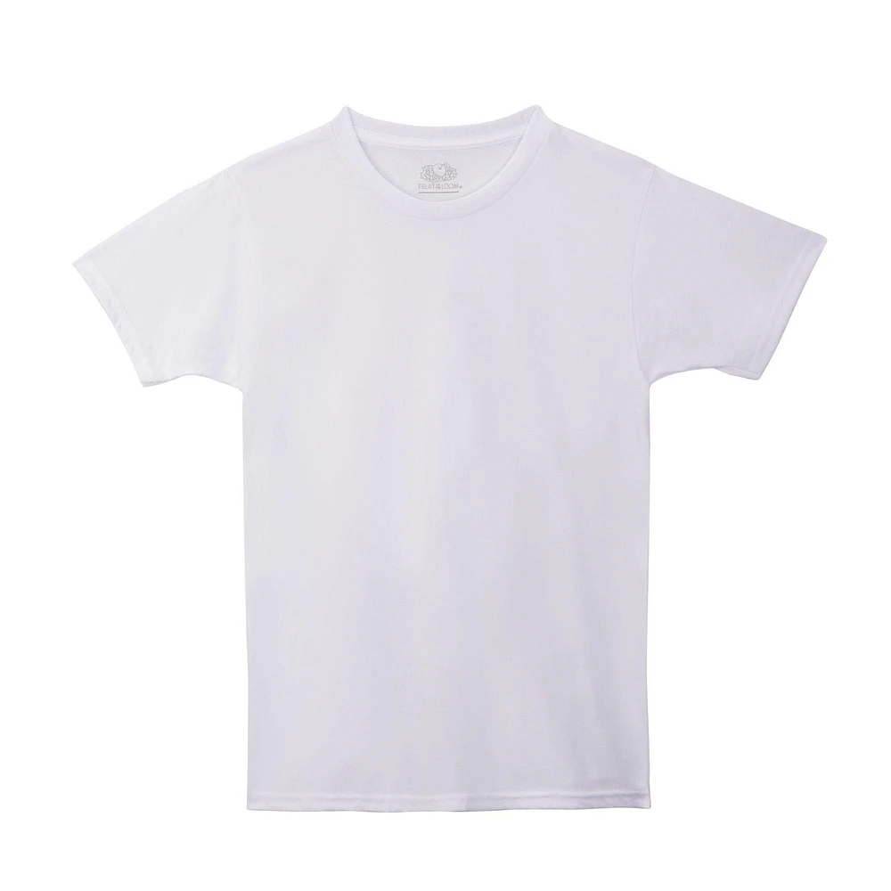 Blanc T-shirts à encolure ronde Fruit of the Loom en paq. de 5