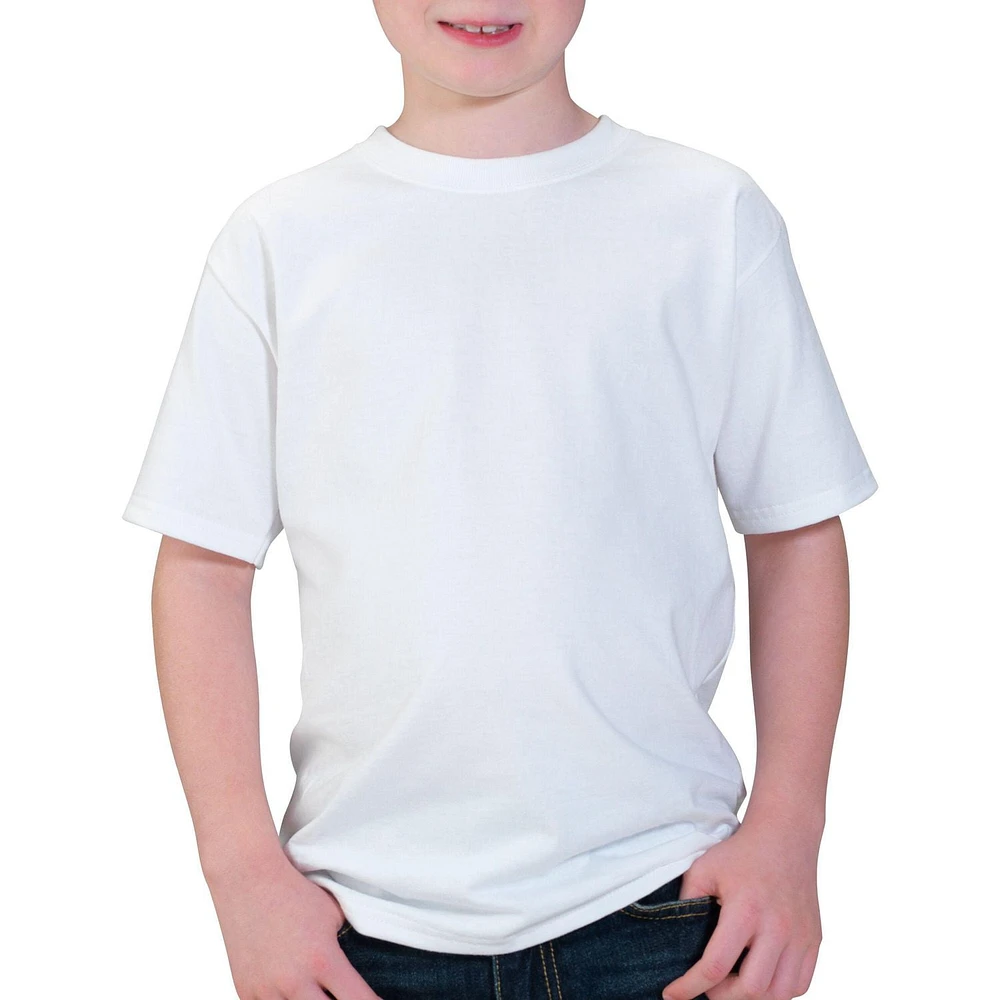 Blanc T-shirts à encolure ronde Fruit of the Loom en paq. de 5