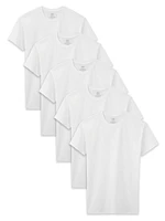 Blanc T-shirts à encolure ronde Fruit of the Loom en paq. de 5
