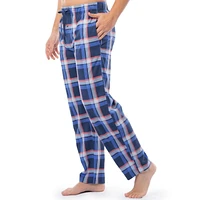 Pantalon de nuit en jersey de coton suédé pour hommes Fruit of the Loom, plaid bleu