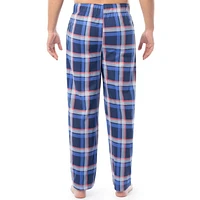 Pantalon de nuit en jersey de coton suédé pour hommes Fruit of the Loom, plaid bleu