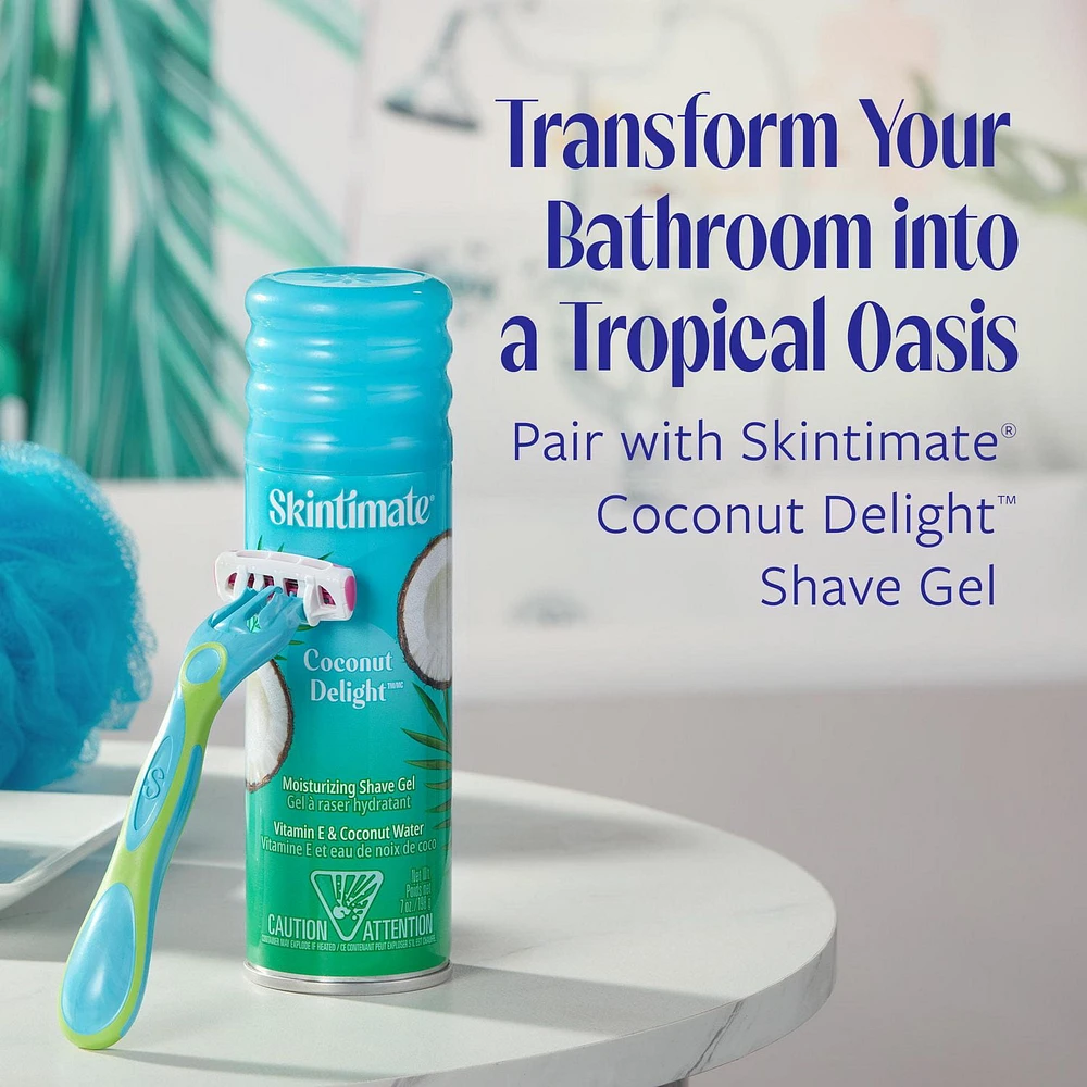 Skintimate® Coconut Delight™ Scented Disposable Razor, 4 Blade, 4ct