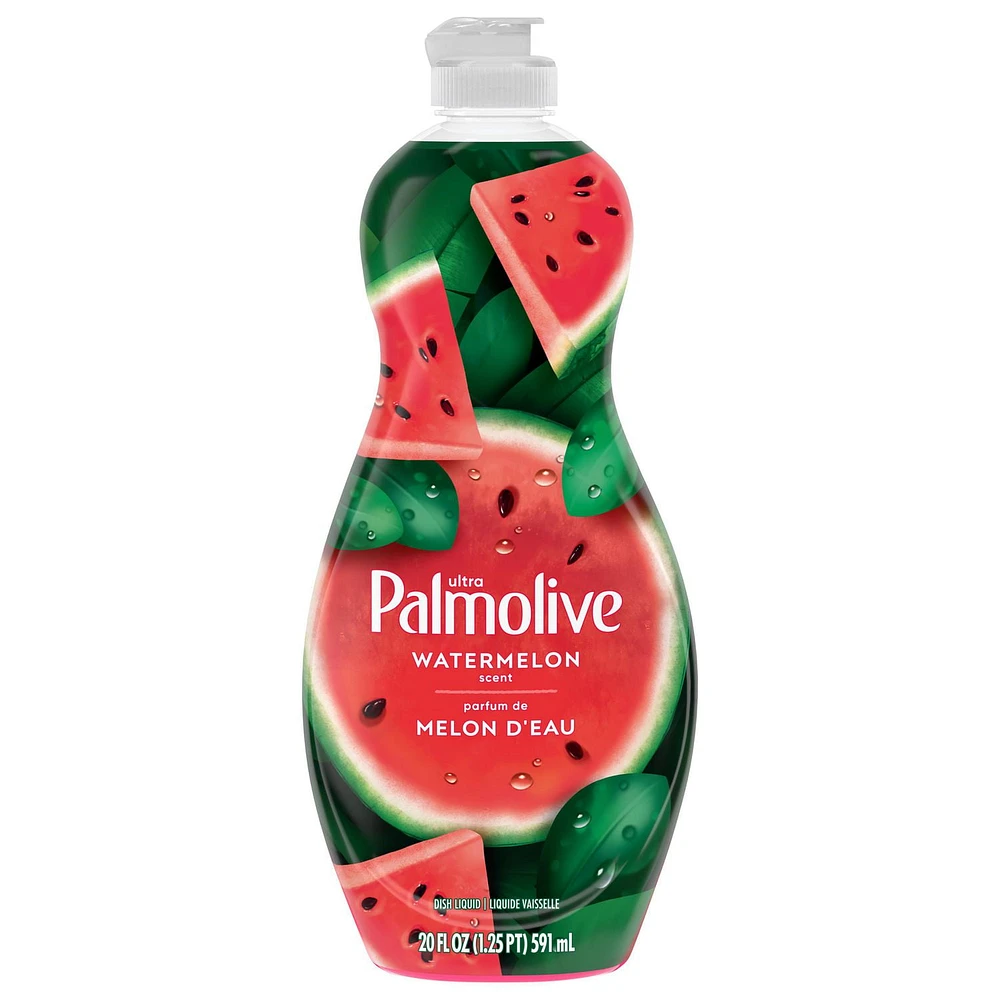 Palmolive Ultra Savon à Vaisselle Liquide, Parfumé au Melon d’Eau Aspergeant, Bouteille de 591 ml Palmolive Melon d’Eau Aspergeant 591ml