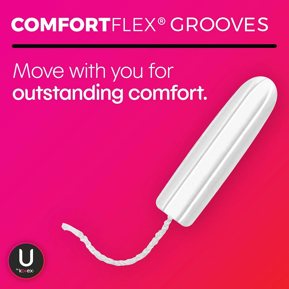 U by Kotex Tampons Multipack Compacts Click Régulier/super/super Plus, Non Parfumés 30 Unités