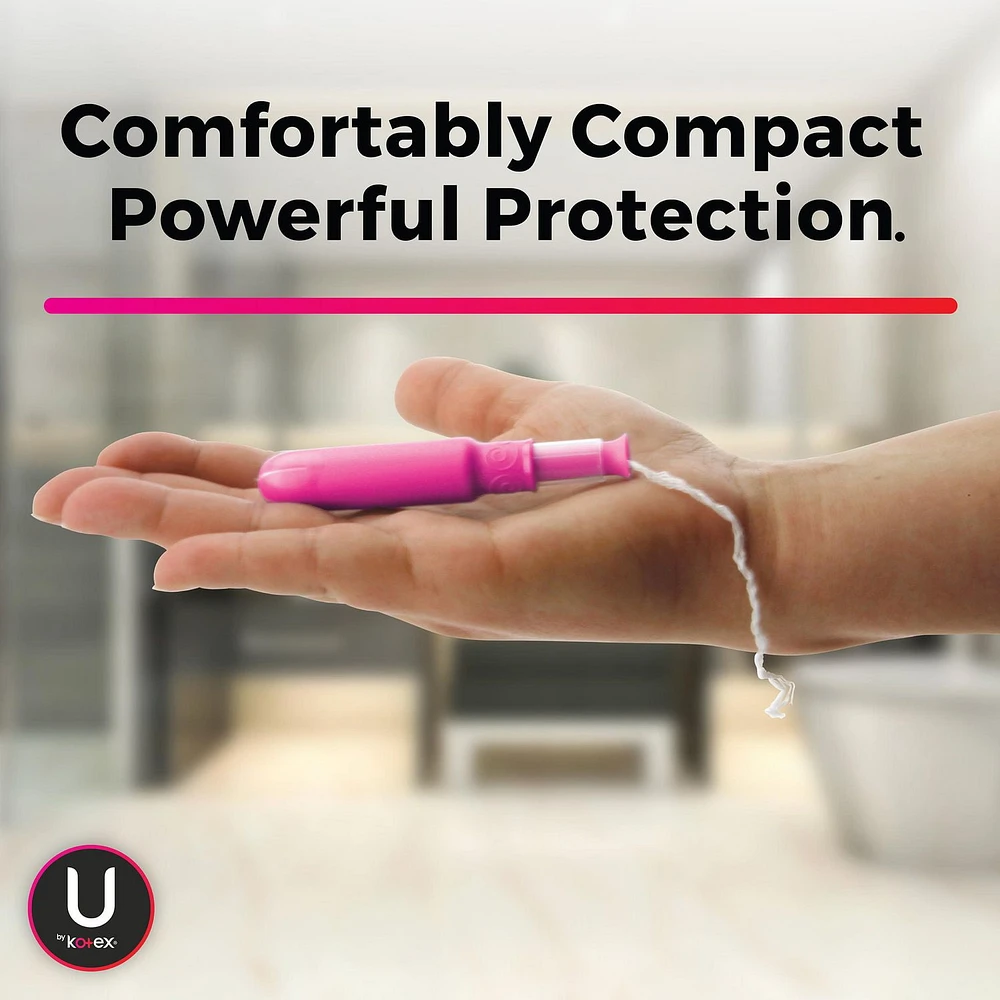 U by Kotex Tampons Multipack Compacts Click Régulier/super/super Plus, Non Parfumés 30 Unités