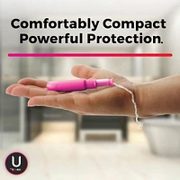 U by Kotex Tampons Multipack Compacts Click Régulier/super/super Plus, Non Parfumés 30 Unités