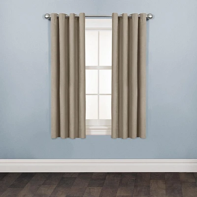 Mainstays Faux Suede Drapery Grommet Window Panel, 1 Panel