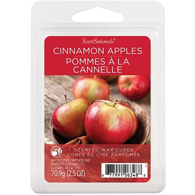 Cubes de cire parfumée ScentSationals - Pommes à la cannelle 2,5 fois (70,9 g)